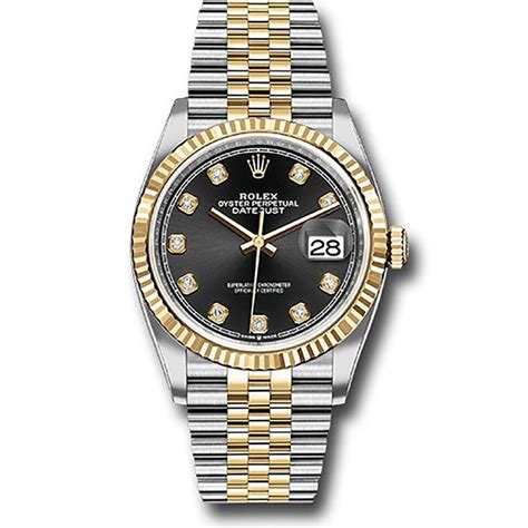 rolex oyster perpetual datejust 36 schwarzes zifferblatt|rolex 36mm datejust diamond bezel.